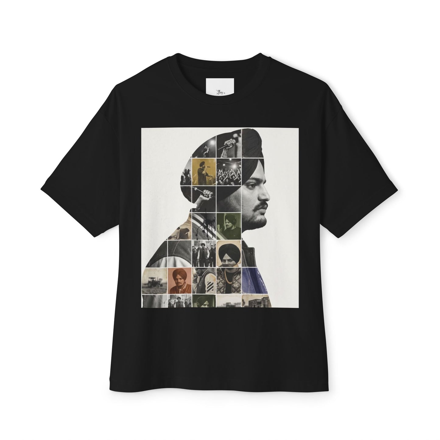 Collage Profile Tee — Vintage Music Portrait T-Shirt